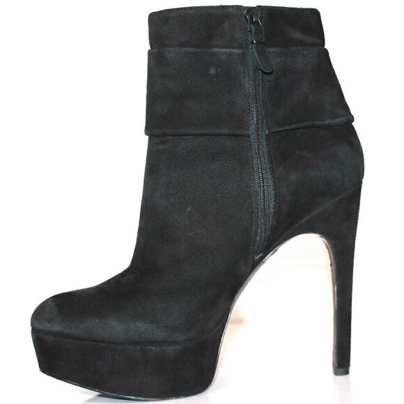 VIA SPIGA SUEDE PLATFORM BOOTIES SIZE 8 - Picture 1 of 4